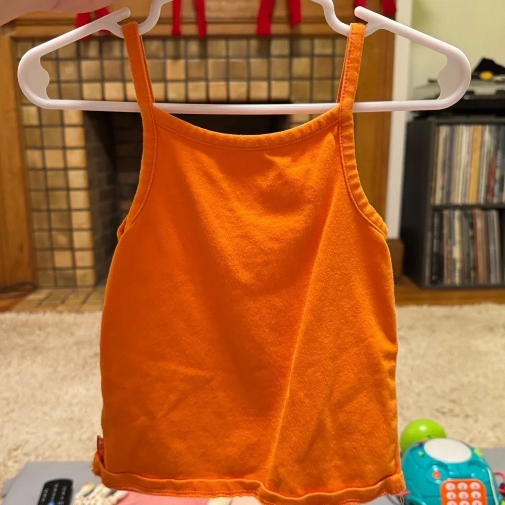 The Children’s Place Orange Ruffle Tank Top